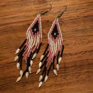Hand beaded earrings